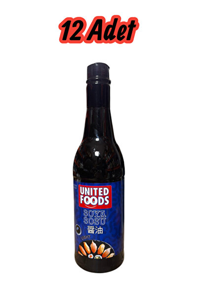 United Foods Az Tuzlu Soya Sosu 750 ml – Light Soy Sauce - 12 adet