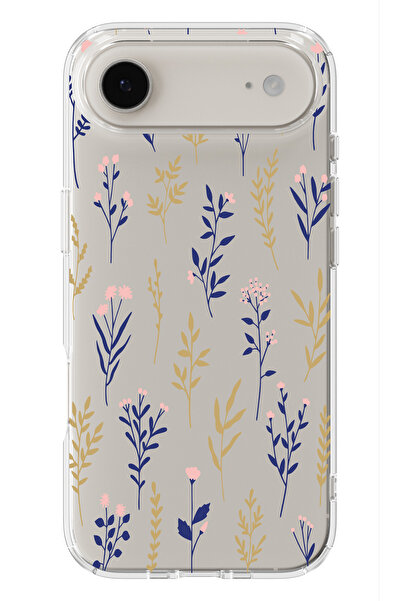 moonset Iphone 17 Air Uyumlu Çiçekler Tasarımlı Baskılı Şeffaf Telefon Kılıfı