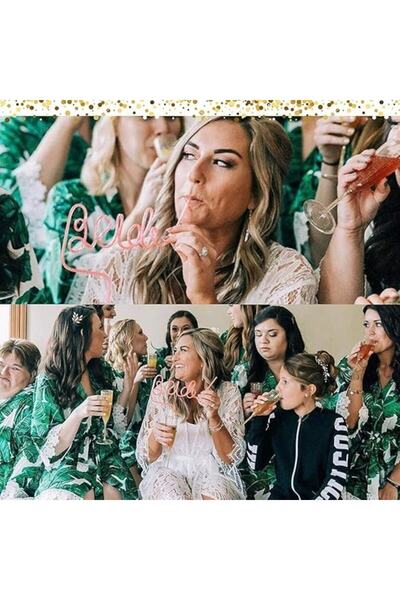 ANTBRO Reusable Fancy 'Bride' Glitter Straw – for Wedding/Bachelorette Party