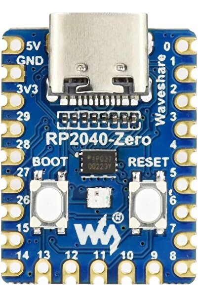 WaveShare RP2040-Zero لوحة MCU منخفضة التكلفة وعالية الأداء تشبه Pico، تعتمد على Raspberry Pi Microcon