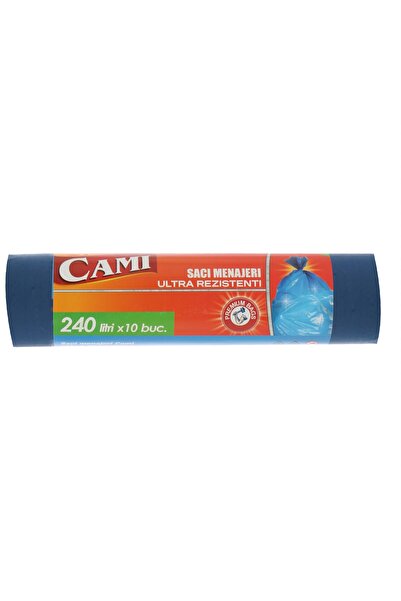 CAMI Saci menajeri / gunoi Cami, ultra rezistenti, albastru, 240L, 10 buc