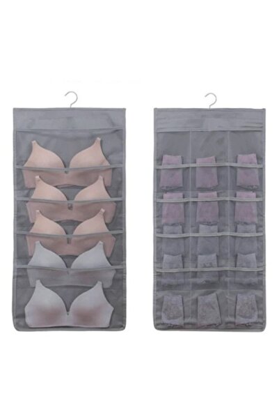 ANTBRO Organizator suspendat pentru lenjerie intimă, gri, 40x80 cm