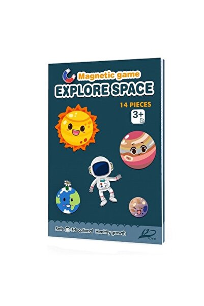 The Toy Joc magnetic pentru copii – Cosmos, Sistemul solar, 14 piese, 26x18 cm