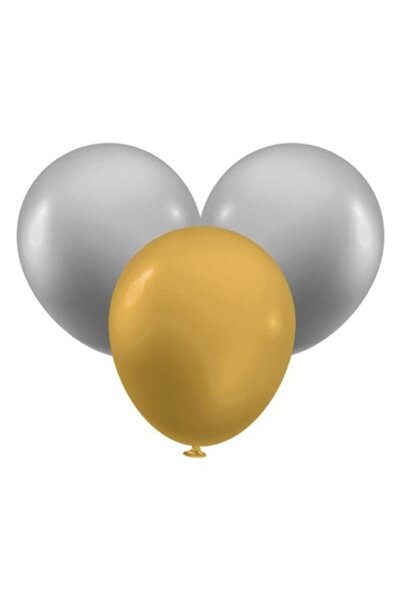 ANTBRO Комплект 20 baloane de petrecere Antbro® de culoare aurie si argintie,...