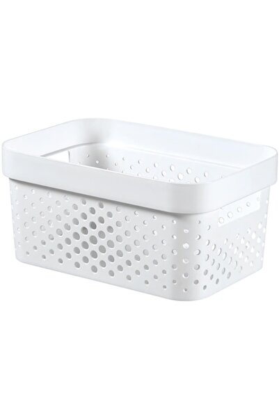 ANTBRO ® plastic storage box, white, with handles, 4.5 L, 26 x 17.5 x 12.3 cm