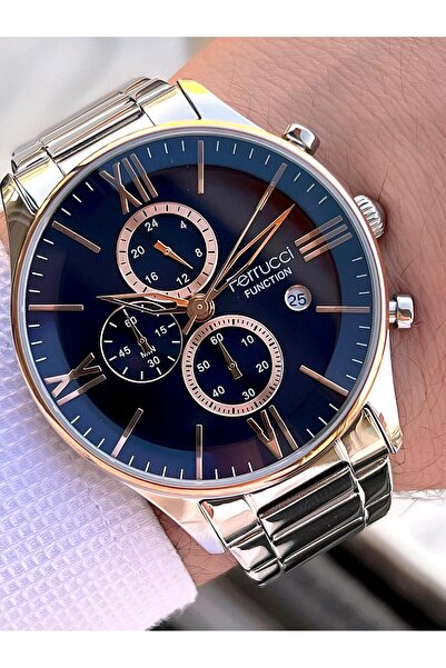 Ferrucci Steel Cord Internal Functions Active 2 Years Warranty Men's Wristwatch+Bracelet F.Fgg233.06