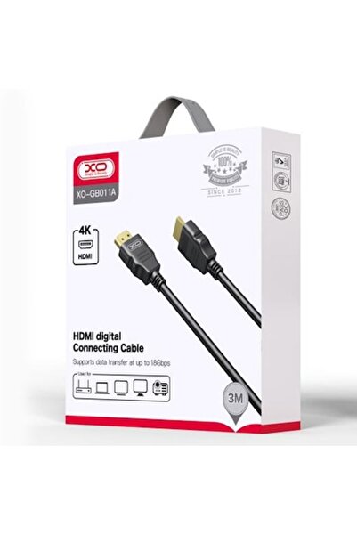 Xo Cablu Audio si Video (GB011A), HDMI la HDMI, 4K, HD, 3m, Black