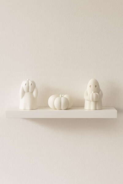 Otaera Balkabağı Ruhları - Dekoratif Obje Seti (3 Parça) – Hayalet Figürlü , ...