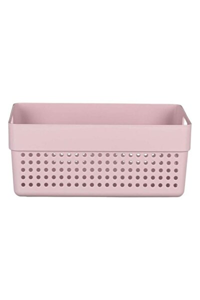 ANTBRO ® Pink Perforated Plastic Storage Basket with Handles, 23x15x10cm, 3.5L