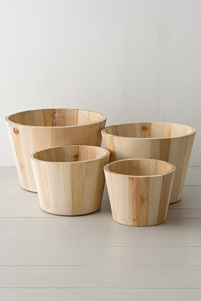 Woodzen saksı kalemlik çiçeklik şekerlik sunumluk 2 adet 15x20 çerez cips kabı