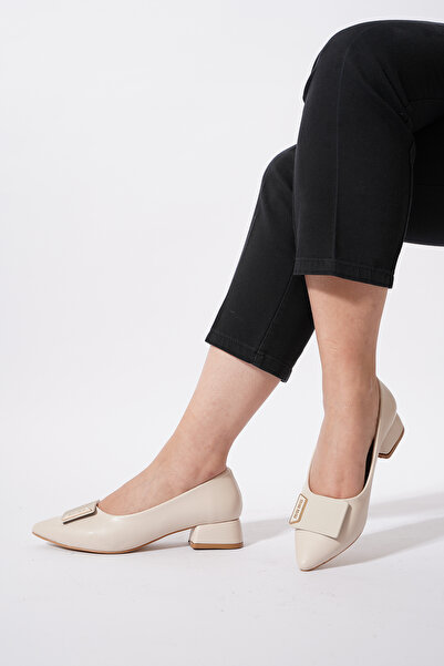 Himushe Cekav Mw Tokalı Ökçeli Kadın Babet Bej Cilt