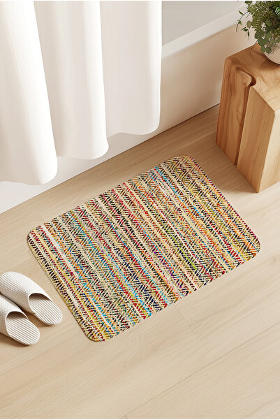 Homiko Colorful Patterned Door - Bathroom Front Mat 60X80Cm