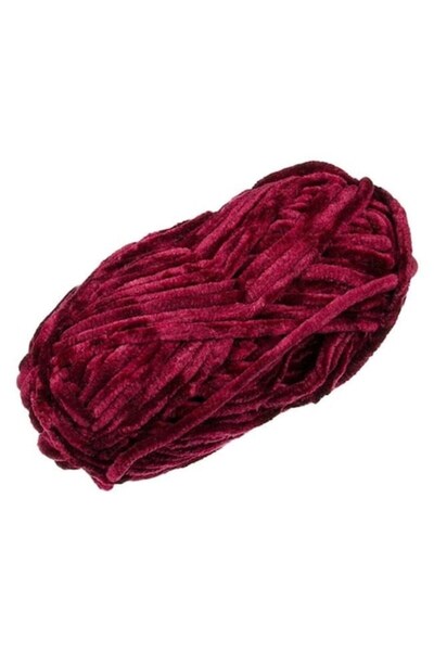 ANTBRO ® Velvety Polyester Knitting Yarn, Red, 43m/50g