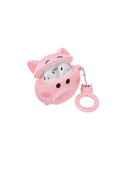 Danex Carcasă AirPods cu inel de prindere - Pink Pig