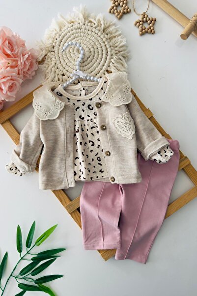 Minigimin Cicileri طقم ملابس للبنات الرضع مكون من 3 قطع من مينيجي ميني جيم - ...