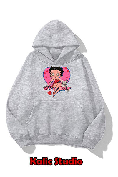 Kalic Studio Hanorac oversize Betty Boop gri