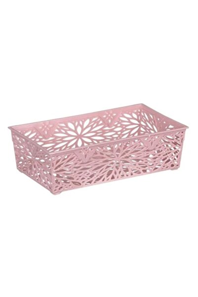 ANTBRO Storage Basket Antbro® Pink Plastic with Flowers 20.2x11.5x6.2 cm, 1.1L