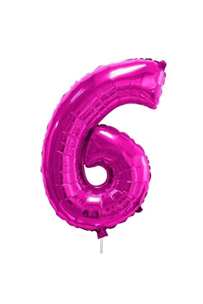 ANTBRO Party Balloon Antbro® Metalized Pink Number 6, 23cm