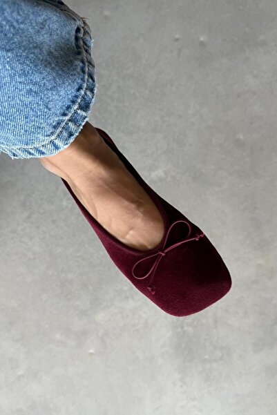 nope21shoess حذاء باليرينا من الجلد الطبيعي من ميزون بوردو