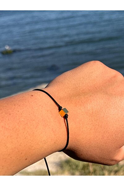 Ben Aleina Cube Bracelet Hematite Stone Letter Printed