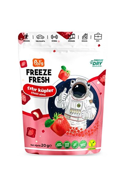 Pol's Pol’s Freeze Fresh Çıtır Küpler Çilek Elma 20 Gr