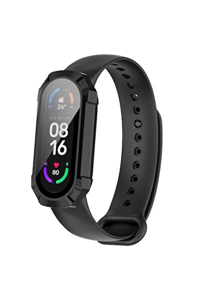 Danex Husă de protecție pentru Xiaomi Mi Band 4/5/5 NFC/6/6 NFC + folie de protecție pentru ecran, M97, Lexgard, Deep Dark