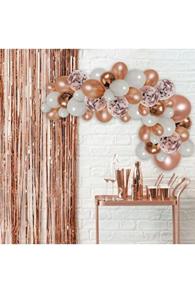 ANTBRO Party Decorative Set Antbro® with 70 Balloons in White/Gold/Pink