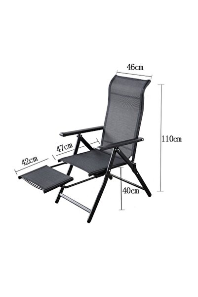 Danex Scaun 2in1 de Gradina, Sezlong, Suport Picioare, Pliabil, Cadru Metalic...