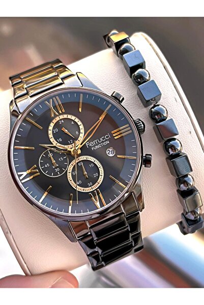 Ferrucci Steel Cord Internal Functions Active 2 Years Warranty Men's Wristwatch+Bracelet F.Fgg233.03