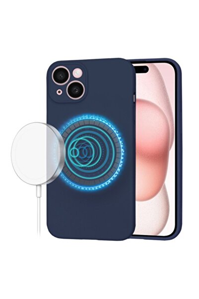 Danex Husă de protecție pentru iPhone 15, U87, pânză, albastru marin