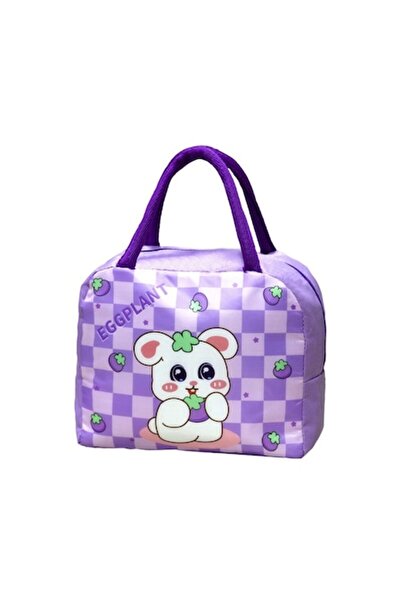 Danex Geanta Termoizolanta pentru Copii, 23x13x19 cm, Model Imprimeu Iepuras, Mov