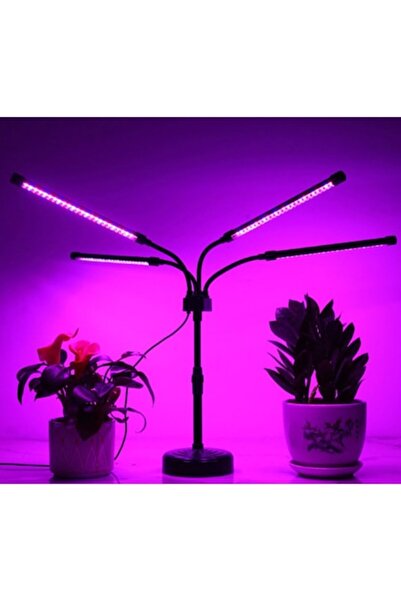 Danex UV Lamp for Plant Growth, 3 Heads, Extendable, Adjustable up to 66.5 cm, 10W, USB, 72 LEDs, Purple L
