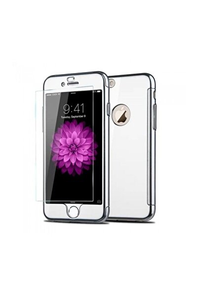 Danex Carcasă Apple iPhone 7 Joyroom Full Cover 360 argintie + folie de protecție pentru ecran