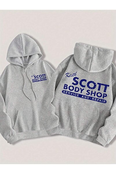 OVER HEAD Дамска сива блуза с качулка Scott Printed 3-Thread