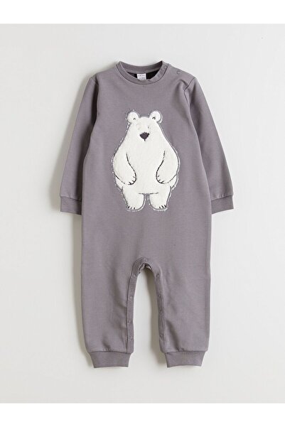 LC Waikiki Lcw Baby Teddy Bear Printed Baby Boy Romper