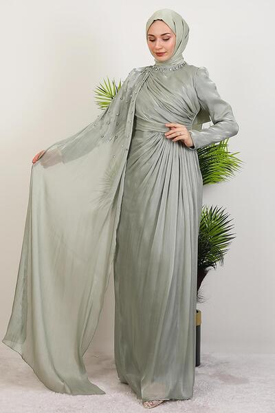 GİYZAMİLA Βραδινό φόρεμα İlkin Yoryo Mint