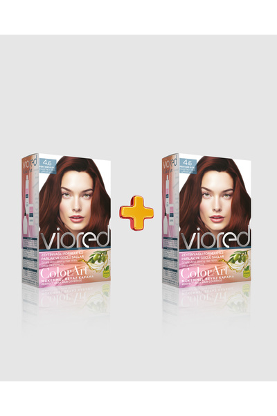 viored 2'li ColorArt Set Saç Boyası 4.6 Kestane Kızılı