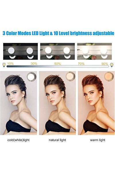 genernic Arabest Vanity Lights for Mirror, Hollywood Style Makeup Lights with 10 Dimmable Bulbs, LED Vanity M