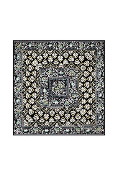 Bursa İpek Μεταξωτό μαντήλι με μοτίβο κορώνας μέντας