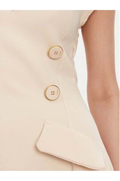 Imperial Γυναικείο φόρεμα κοκτέιλ AFJJJKP Εκρού