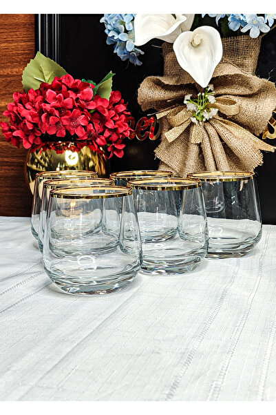 SEÇKİNEV Bern Water Glass Real (Gold&Silver) 345Cc