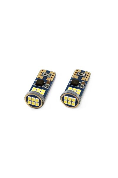 AMIO Set de becuri auto LED CANBUS UltraBright compatibile T10e W5W 18 SMD Al...