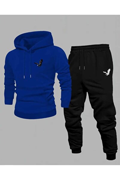 ORVIO Group Eagle Printed Basic Tracksuit Set