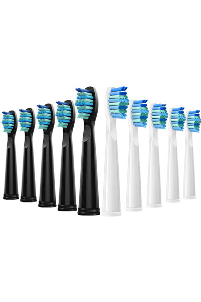 Choice4 5 رؤوس فرشاة أسنان كهربائية بديلة، 5 رؤوس بيضاء، 5 رؤوس سوداء، 4/5/10...