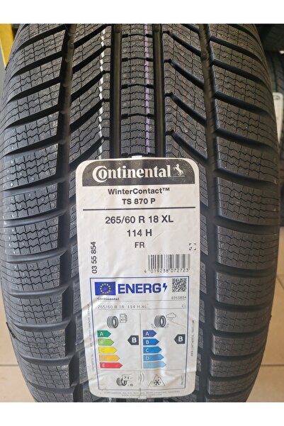 Continental 265/60R18 Winter Contact TS870P 114H XL Set Olarak (4 ADET) 2025 Üretim*