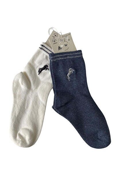 ww waka waka kids store Boys' 2-Piece Cotton Patterned Socks Set Comfortable and Stylish Everyday Socks