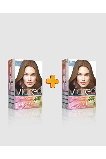 Viored Professional Viored 2'li ColorArt Set Saç Boyası 8.0 Açık Kumral