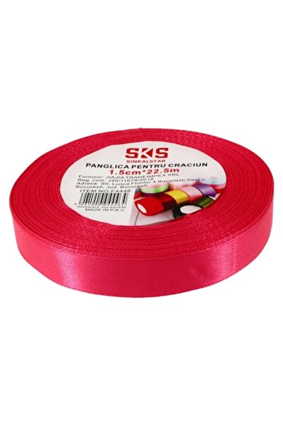 Cumperio Panglică de satin, NO561, 1,5 cm x 22,5 m, roz