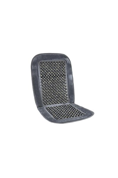 AMIO Huse auto cu bile de masaj din lemn și margine gri din pluș CSM-01-Gri