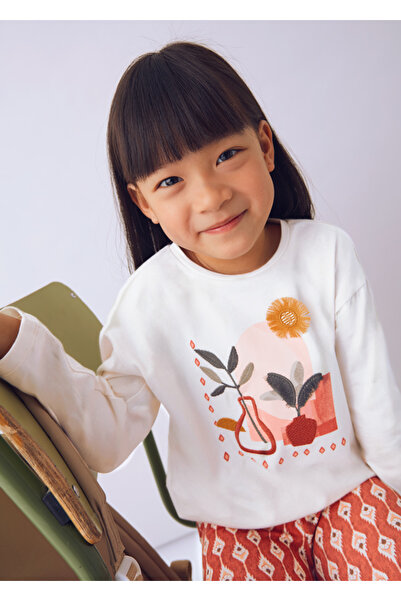 MAYORAL Girl's 2-Piece Set (Ages 4-10) – 100% Cotton Printed Blouse and Patterned Leggings